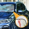 thumbnail image 3 of ALAZA Elegant Tropical Floral-t8 Windshield Sun Shade Car Foldable Sun Visor Block UV Rays Protector 55"x27.6", 3 of 8