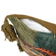 thumbnail image 4 of Creative Co-Op Cotton Velvet Tiger Lumbar Pillow with Tassels, Multicolor, 4 of 5