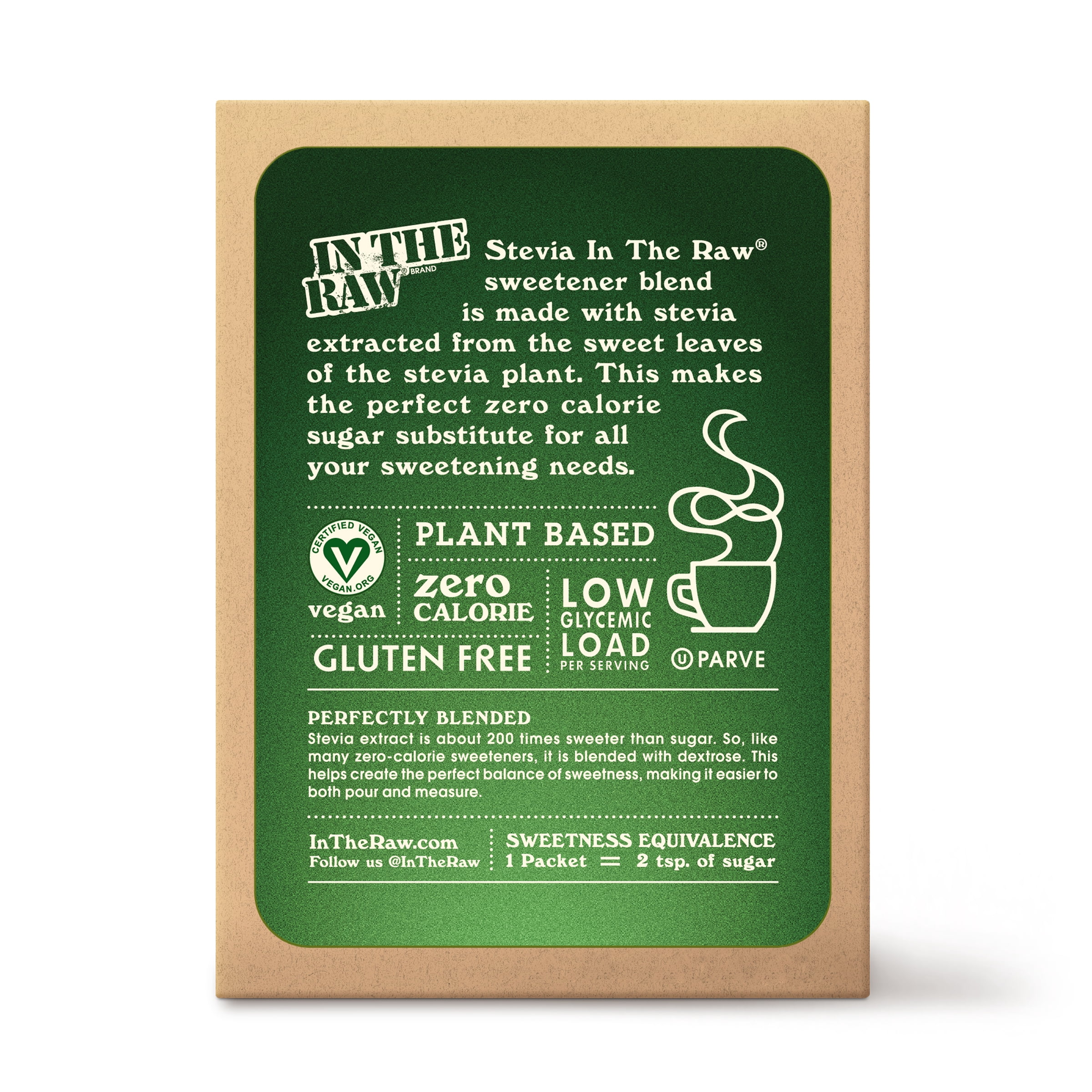 Stevia In The Raw Zero Calorie Sweetener, Sugar Substitute Packets, Vega, 125 Count, 4.4 oz