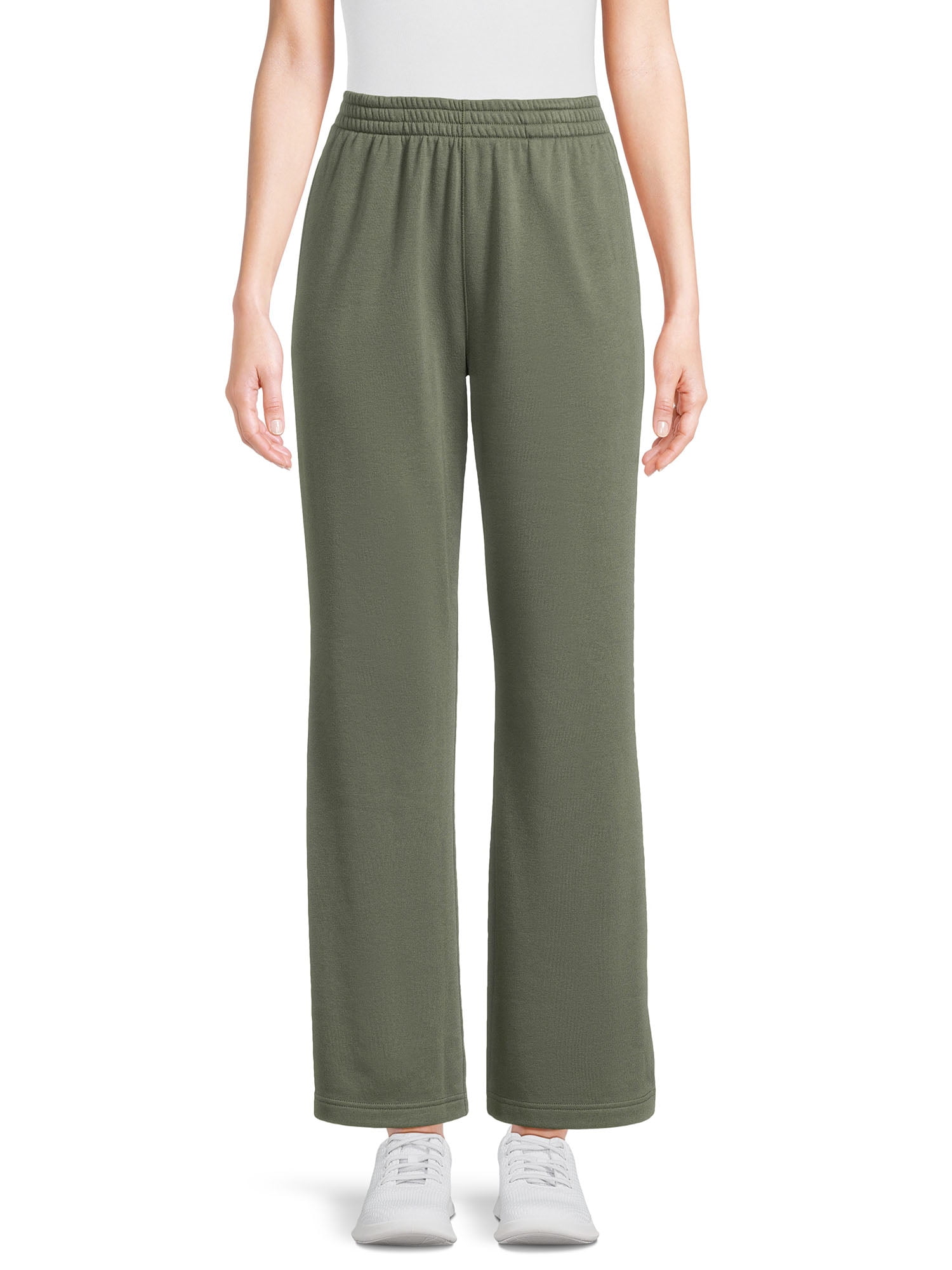 【2plan】Two Dart Wide Pants Athletic Works Women's Wide Leg Pants with Side Vents, Sizes