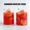 thumbnail image 2 of Bamboo Cocktail Picks Gradient Pearl 100PCS/Pack Disposable Cocktail Sticks Party Decorative Toothpick For Appetizers 4.7inch Wedding Birthday Buffet Food Decor Skewers, 2 of 5