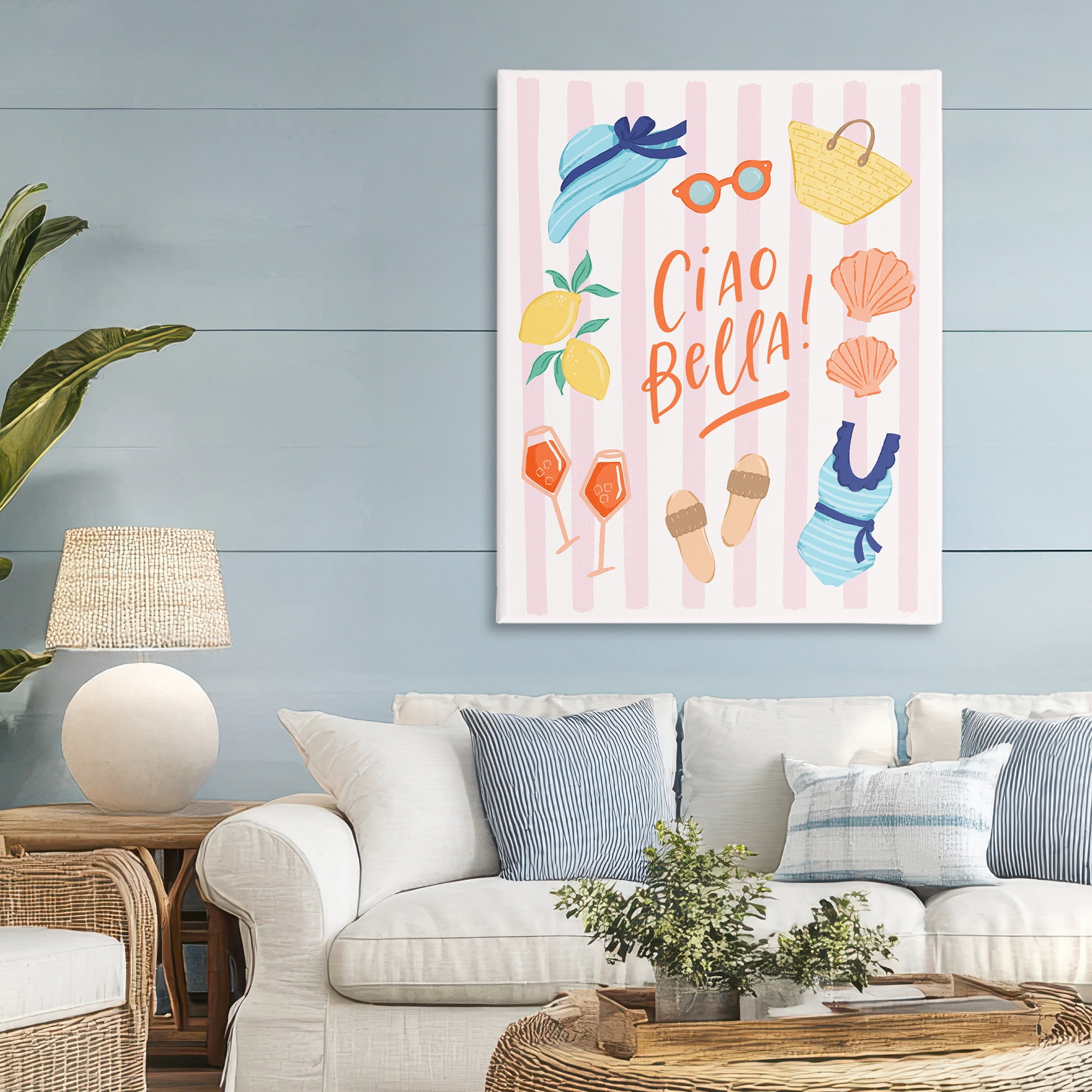 Stupell Industries Summer Ciao Bella Canvas Wall Art, design by Sandra Picco