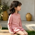 thumbnail image 5 of Girls Swimwear Long Sleeve Rash Guard UPF 50+ Sun Two Piece Bathing Sporty Shorts Swimsuit for Toddler Kids, 5 of 5