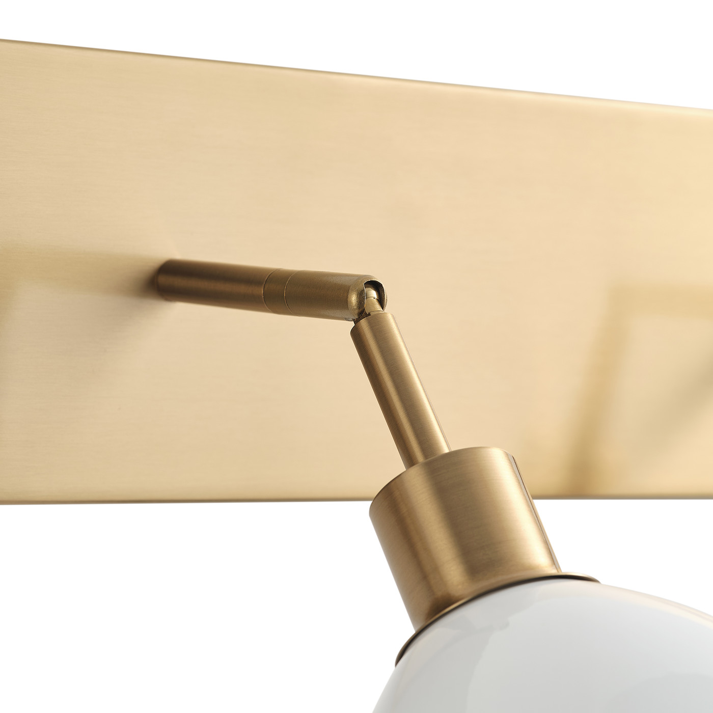 Modern Gold Bathroom Light Fixture 3-Light Milky White Glass Vanity Lighting Industrial Wall Sconce Over Mirror