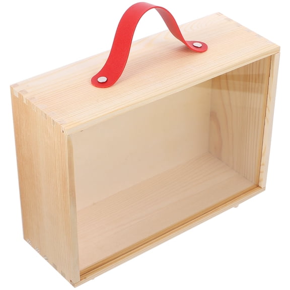 HEALEEP Wooden Treasure Box Elegant Design for Display and Storage 1 Pack 10.6 x 8.5 x 3.9 Inches