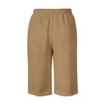thumbnail image 4 of JIAYUE Women's Pants Solid Color Knee Length Fashion Straight Leg High Waist Sports Loose Stylish Female Sweatpants Solid Color, 4 of 5