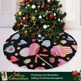 thumbnail image 6 of FMSHPON Watercolor Lollipops Strawberry Pattern Xmas Christmas Tree Skirt Stand Mat for Holiday Party Decoration Indoor Outdoor 48 inches, 6 of 6