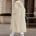 thumbnail image 3 of gbyLJF Women's Long Hooded Cardigan Soft Comfortable Solid Color Coats Fall Winter Lightweight Casual Overcoats with Pockets, 3 of 4