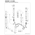 thumbnail image 6 of Kingston Brass KB4981BX Metropolitan Widespread Bathroom Faucet with Pop-Up Drain, Polished Chrome, 6 of 8