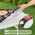 thumbnail image 5 of Pioneer Flower Floral Print Pattern Round Fitted Tablecloth with Elastic Edge,Dining Table Cover Waterproof,Outdoor Round Tablecloth for Camping,Dining,Indoor and Outdoor, 5 of 7