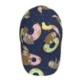 thumbnail image 4 of Disketp Sloth With Donuts Print Baseball Caps For Outdoor Sports Fashion Casual Outdoor Caps Men Women, 4 of 8