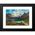 thumbnail image 2 of Albert Zimmermann 24x18 Black Modern Framed Museum Art Print Titled - Lake Gosau with a View of the Dachstein Massif, 2 of 5