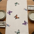 thumbnail image 5 of Table Runners 72 Inches Long Dress Scarves, Vintage Flowers Farmhouse Kitchen Table Runner, Coffee Tablerunners, Watercolor Butterfly Dragonfly Daisy Beige 14x72 Inch, 5 of 9