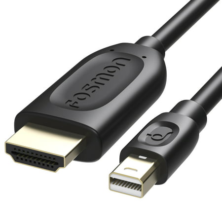 Fosmon Mini DisplayPort to HDMI Cable 15FT, Gold Plated Mini DP [Thunderbolt Port Compatible] to HDMI Cable Adapter for MacBook / MacBook Pro / Air iMAC / Mac Mini / Surface Pro