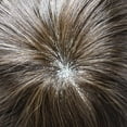 thumbnail image 4 of Lyricalhair French Lace Toupee for Men Hairpieces Mens Toupee Human Hair Replacement System Bleached Knots Lace with Poly Hair Wig Units 7"X9" #350 Dark Brown with 50% Gray, 4 of 6