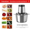 thumbnail image 4 of TJWLP 2 L 2-Speed Food Processor, Silver, 4 of 6