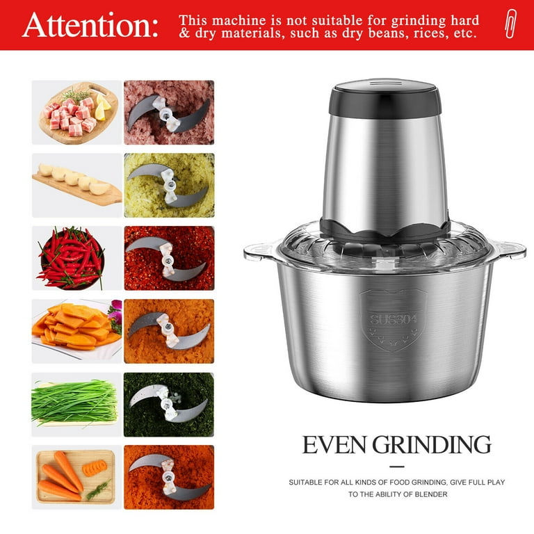 Electric Food Processor with Meat Grinder & Veggie Chopper Electric Food Processor with Meat Grinder & Veggie Chopper