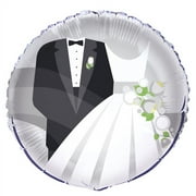 Foil Silver Wedding Balloon, 18 in, 1ct