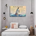 thumbnail image 4 of The Ten Commandments 10 Commandments Wall Art Christ Jesus Walking on the Sea Wall Decor Christ Bible Framed Artwork for Religious Church Prayer Room Bedroom Living Room Home Decor 16"X12", 4 of 5