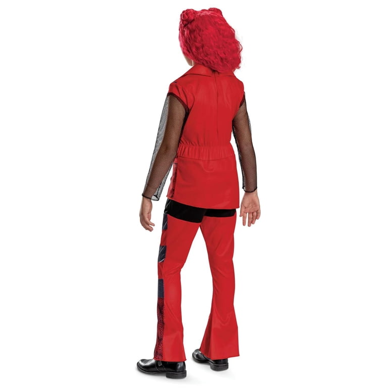 descendants red dress 4: The Rise of Princess Red Deluxe Costume-Child Large Jumpsuit Vest Belt Crewneck Long sleeves Zipper closure Material NEW COSTUMES FOR DESCENDANTS 5