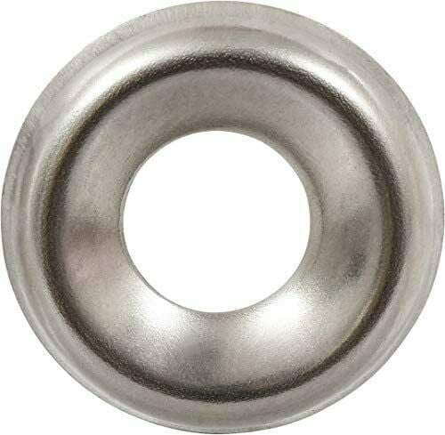 #10 Finishing cup Washer Countersunk polished brass 100PK 