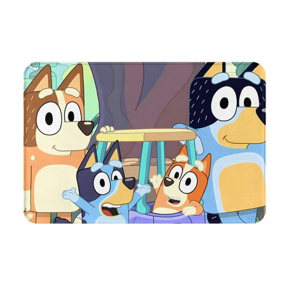 Silaia Bluey Print Door Mat Home Welcome Mats Outdoor and Indoor,Non-Slip Front Welcome Mat for Home Entrance, Outside Entry, Yard, Floor, Patio