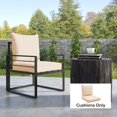 thumbnail image 2 of Outdoor Patio Chair Cushions Deep Seat Replacement Patio Cushions Set Beige, 2 of 10