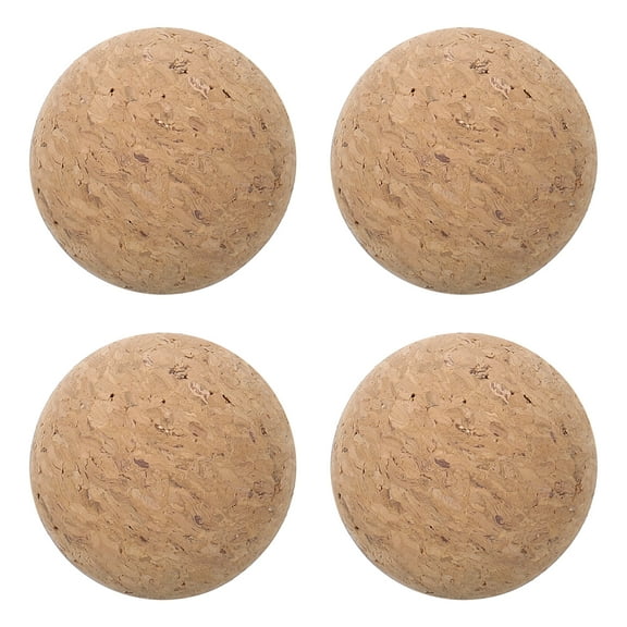 Uxcell 4 Pack Wine Cork Ball, 45mm/1.8 Inch Wooden Cork Ball Stopper Cork Caps Stoppers