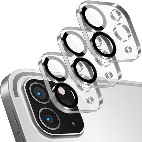 [3 Pack Camera Lens Protector for iPad Pro 11-Inch(2024) and iPad Pro 13-Inch(2024),9H Tempered Glass,Anti-Scratch,No-Bubble, HD Clear.Full Coverage,Case Friendly,Easy Installation.