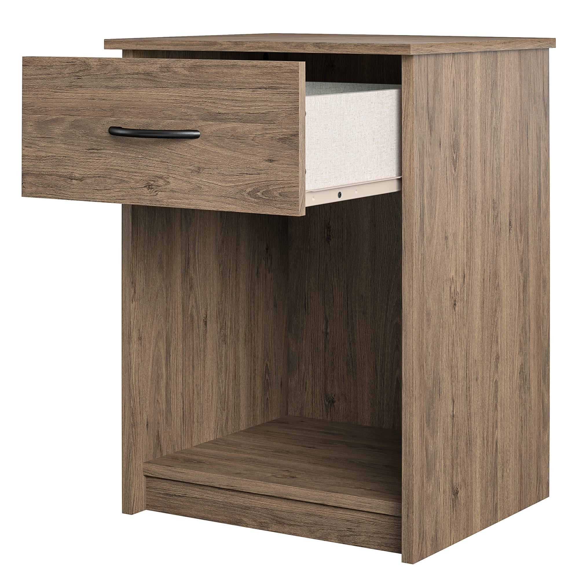 Mainstays Classic Nightstand with Drawer, Rustic Oak