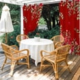 thumbnail image 4 of Outdoor Curtains for Patio Waterproof, Love Heart Valentines Day Outdoor Privacy Panels Grommet, Botanical Eucalyptus Red Blackout Outside Curtains for Porch/Cabana/Pergola/Gazebo 54"x95", 2 Panels, 4 of 8