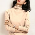 thumbnail image 2 of Bovemsi Sweaters for Women Cozy Fall/winter Turtleneck Sweater Pile Neck Pullover Slim Bottoming Fall Sweaters, 2 of 9