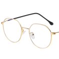 thumbnail image 3 of Gafas irregulares Lente plana Transparente Azul Prueba de luz para pantallas de juegos Unisex oro jinwen Anteojos irregulares, 3 of 4