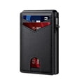 thumbnail image 2 of WFSCRD Wallet For Men Ultra-Thin RFID Blocking Bifold With POP UP Card Slot & Money Clip Wallet Front Pocket Design Holds 12 Cards & Cash Gift For Dad/Husband, 2 of 7