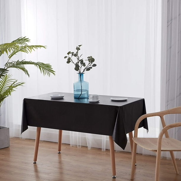 Protection de table en plastique transparent en PVC transparent pour table  de pique-nique, table de salle à manger, table de cuisine, meubles en bois