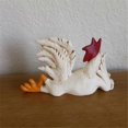 thumbnail image 3 of Chicken Rooster Decor Statue, Small Resin Cocks Figurine Sculpture, Mini Funny Side Lying Winking Cocks Table Figurine, 3 of 5