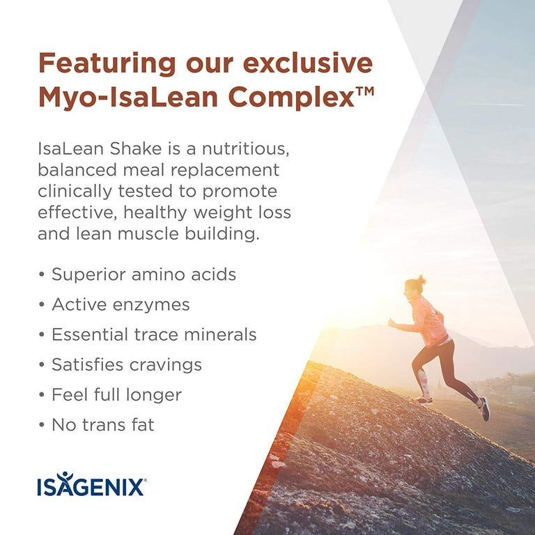 Isagenix Isalean Shake - Complete Superfood Meal Replacement Drink Mix for Healthy and Lean Muscle Growth - 826 Grams - 14 Meal