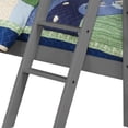 thumbnail image 2 of Benjara Arch Design Wooden Twin Over Twin Bed with Slatted Headboard, Gray, 2 of 5