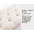 thumbnail image 6 of S-HOME Upholstered End of Bed Bench in Design with Carving, Linen Material, Perfect for Foyer，Beige, 6 of 15