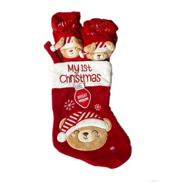 My First Christmas booties and stocking set