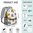 thumbnail image 3 of Excavator Themed Waterproof Backpack - Ergonomic Design with Breathable Straps, Spacious Compartments for College Students, 3 of 6