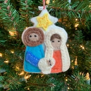 Felt Nativity Ornament - Fair Trade Handmade Holy Family Christmas Ornament