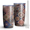thumbnail image 1 of 20oz Tumbler with Lid and Straw Stainless Boho19 Steel Vacuum Insulated Water Coffee Tumbler Cup, Double Wall Vacuum Insulated Travel Mug Reusable Tumblers for Ice Drinks, Hot Beverage, 1 of 6