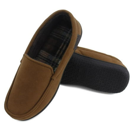 

Men S Moccasin Slippers Suede Indoor Shoes Warm Flats Slip-On Shoes Comfortable Memory Foam Men S Indoor Outdoor Slippers