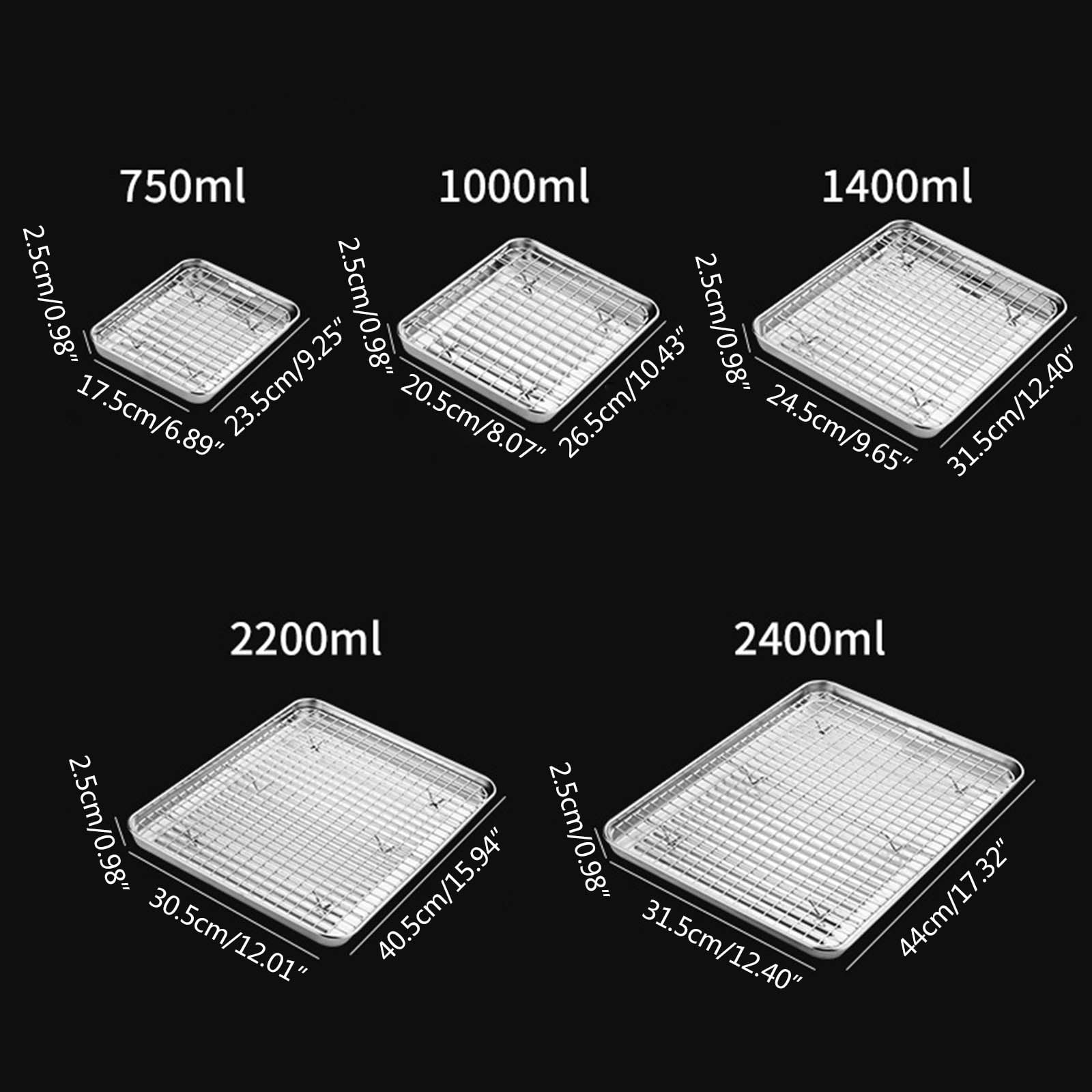 Baking Pans with Cooling Rack Baking Cookie Sheet 304Stainless Steel 5 Size Choose Perfect Gift for Baking Lover