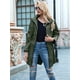 thumbnail image 5 of Chaqueta Impermeable Ligera para Mujer, con Capucha, Mangas Largas y Cremallera, para Actividades Al Aire Libre Verde Oscuro L, 5 of 9