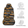 thumbnail image 4 of Wukai Yellow Excavator Full Set Car Seat Covers with Soft Padding Universal Auto Front Seats Protector and Cushion Mat, 4 of 5