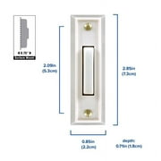 Heath Zenith White Plastic Wired Pushbutton Doorbell