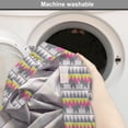 thumbnail image 2 of Ethnic Dog Crate Cover, Repetitive Colorful Geometrical Pattern Silhouettes, Easy to Use Pet Kennel Cover Small Dogs Puppies Kittens, 7 Sizes, Grey Pink Yellow, by Ambesonne, 2 of 6