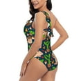 thumbnail image 4 of Haiem Cute Hedgehogs Cactus Blue Women's One Piece Swimsuits Tummy Control One Shoulder Bathing Suits Ruffle Swimwear-Small, 4 of 8